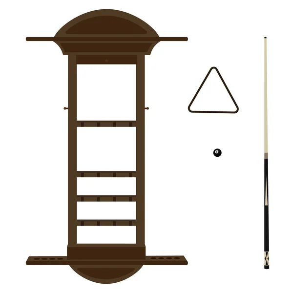 墙上球杆架 — 图库矢量图片