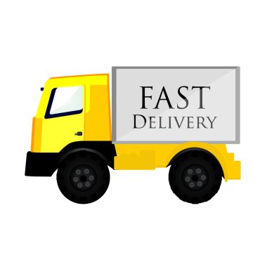 Teslimat araba sarı