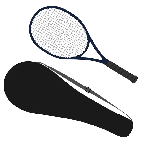 Tennisracket, racket cover — Stockfoto