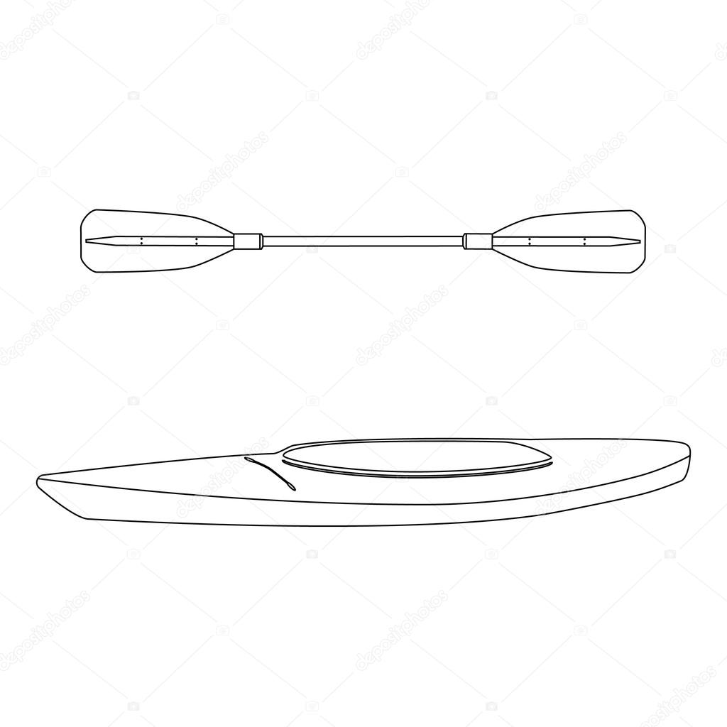 Kayak boat and oar — Stock Photo © viktorijareut #98722482