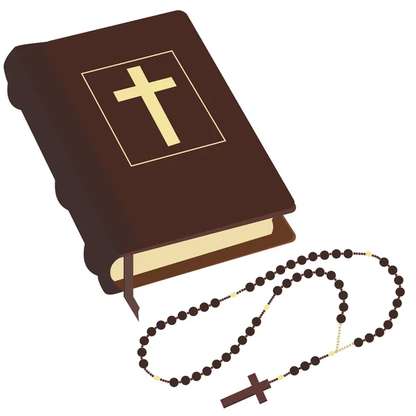 Bible and rosary — Stock Photo, Image