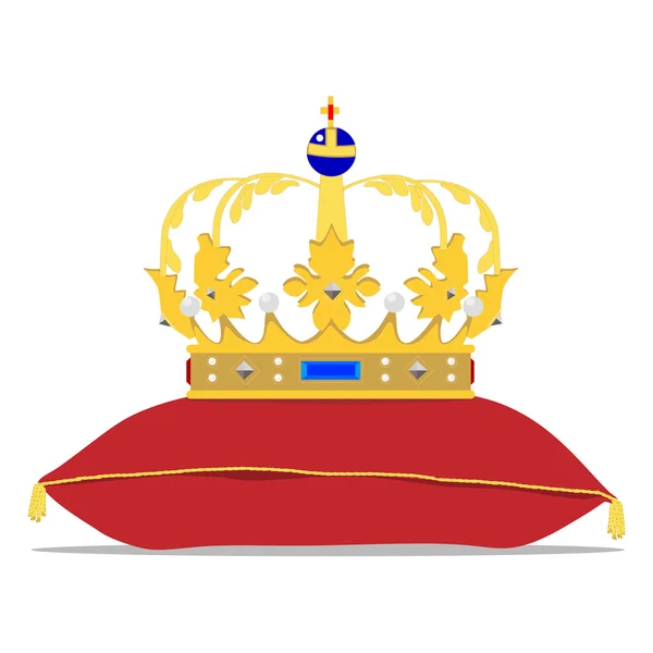 Crown on pillow — Stock Photo, Image