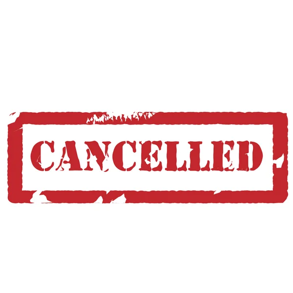 Rubber stamp with text cancelled — Stock Photo, Image