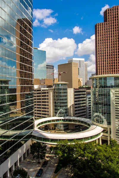 Downtown Houston highrise byggnader — Stockfoto