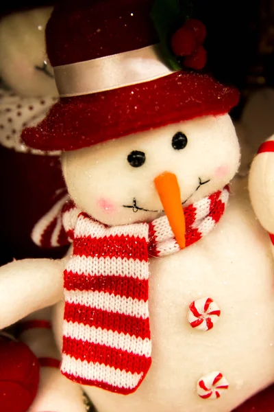 圣诞装饰品，雪人娃娃 — 图库照片