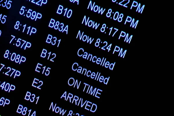 Flight information display screens — Stock Photo, Image