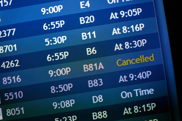 Flight information display screens — Stock Photo, Image