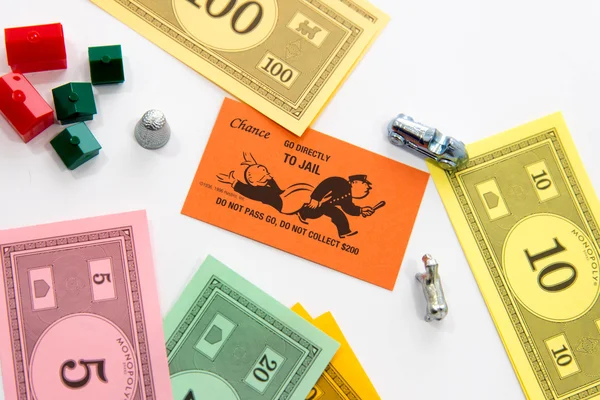 Monopoly-Brettspiel im Spiel — Stockfoto