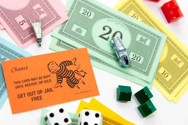 Monopoly brætspil i spil - Stock-foto