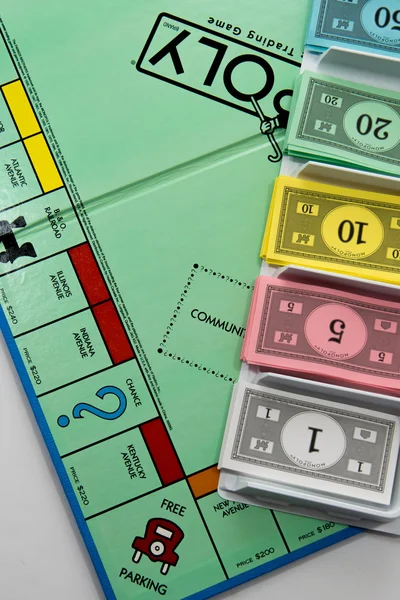 Monopoly-Brettspiel im Spiel — Stockfoto