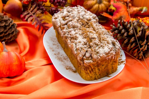 Pão de abóbora streusel — Fotografia de Stock