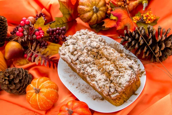 Pão de abóbora streusel — Fotografia de Stock