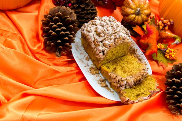 Pão de abóbora streusel — Fotografia de Stock