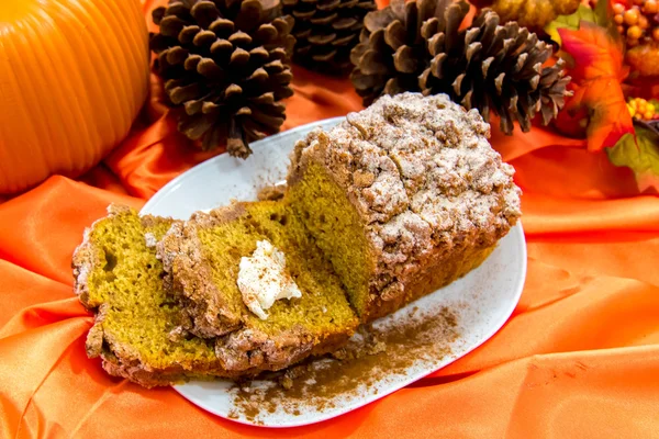 Pão de abóbora streusel — Fotografia de Stock