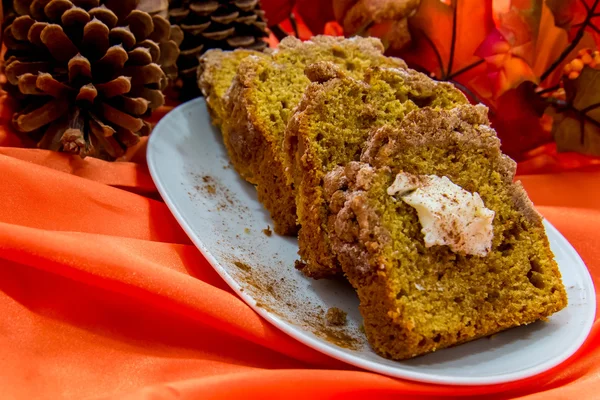 Pão de abóbora streusel — Fotografia de Stock