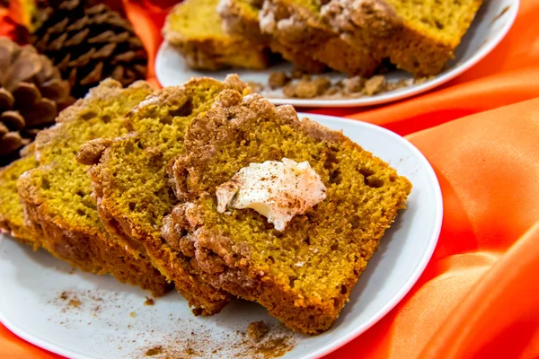 Pão de abóbora streusel — Fotografia de Stock