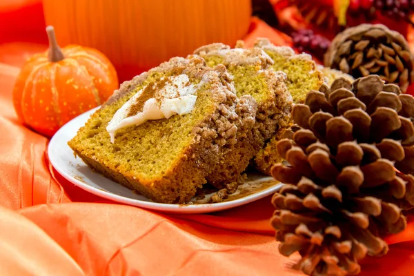 Pão de abóbora streusel — Fotografia de Stock