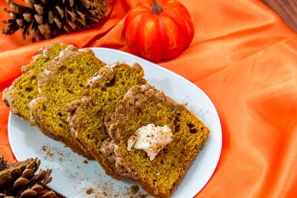 Pão de abóbora streusel — Fotografia de Stock