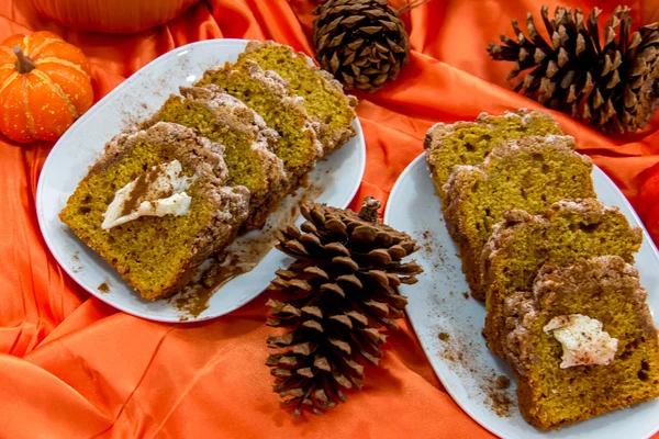 Pão de abóbora streusel — Fotografia de Stock