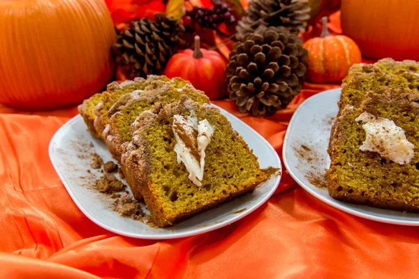 Pão de abóbora streusel — Fotografia de Stock