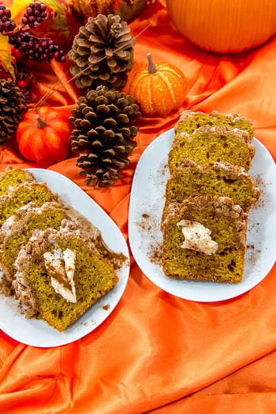 Pão de abóbora streusel — Fotografia de Stock