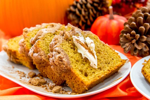 Pão de abóbora streusel — Fotografia de Stock