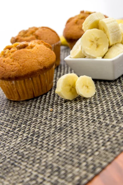 Banaan moer muffins — Stockfoto