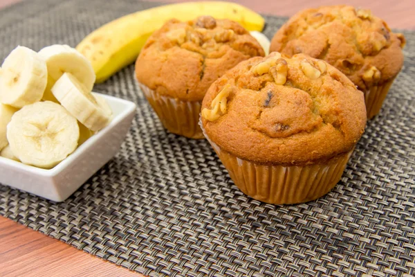 Banan mutter muffins — Stockfoto
