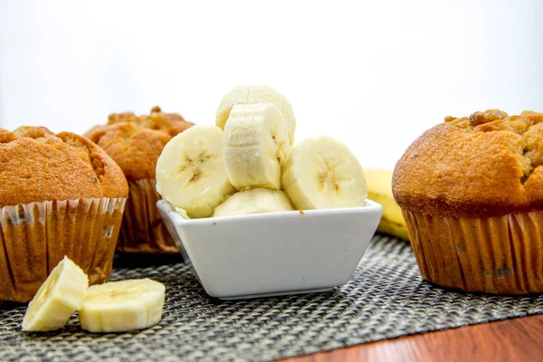 Bananennuss-Muffins — Stockfoto