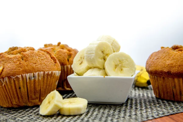 Καρύδι muffins μπανανών — Φωτογραφία Αρχείου
