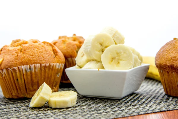 Καρύδι muffins μπανανών — Φωτογραφία Αρχείου