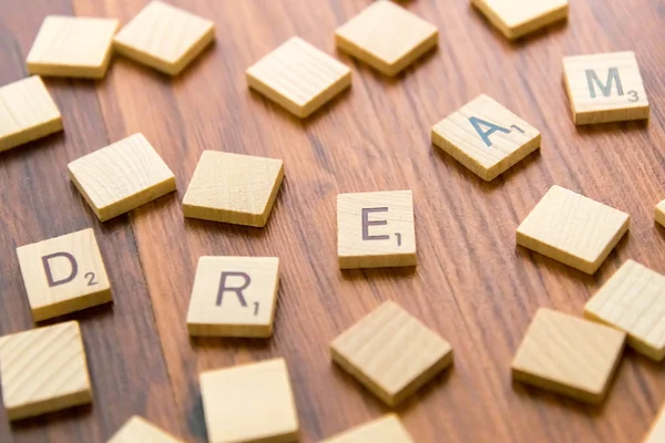 Cartas Scrabble - DREAM — Fotografia de Stock