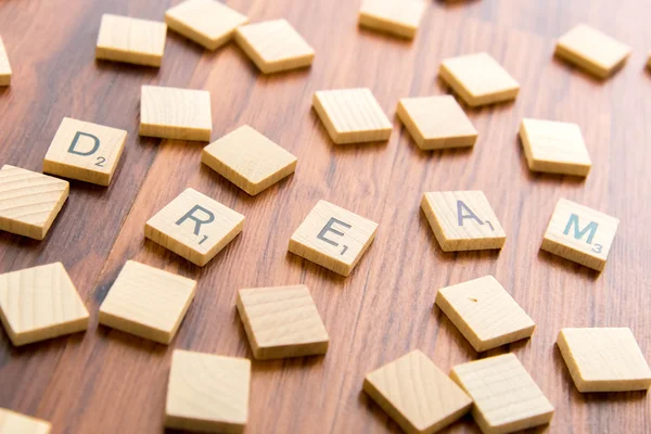 Letras de Scrabble - SUEÑO — Foto de Stock