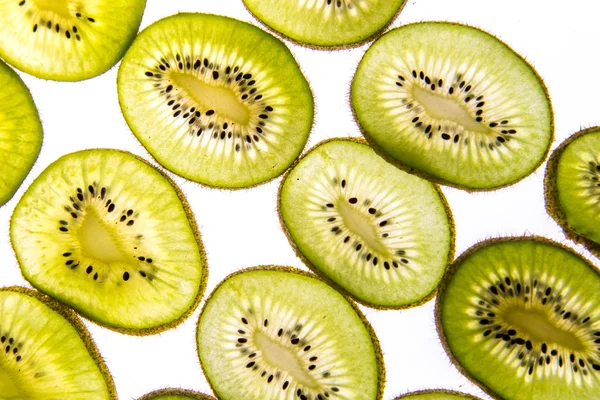 Fatias retroiluminadas de kiwi — Fotografia de Stock