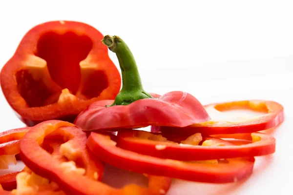 Fette di peperone rosso — Foto Stock
