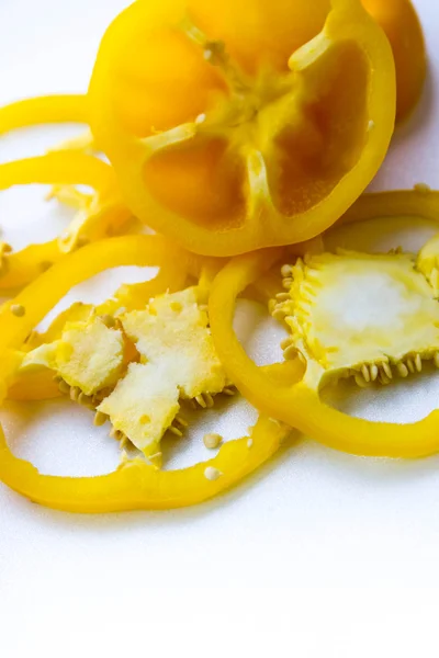 Irisan paprika kuning — Stok Foto