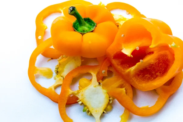 Orangen Paprika Scheiben — Stockfoto