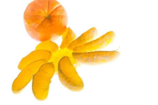 Подсвеченные оранжевые ломтики — стоковое фото