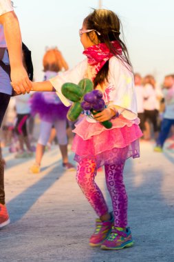 Houston, Tx, Amerika Birleşik Devletleri - renk Eğlence Festivalini 5k Çalıştır: koşucular Tamamlanıyor