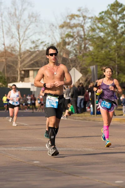 Houston 2015 corredores de maratona — Fotografia de Stock