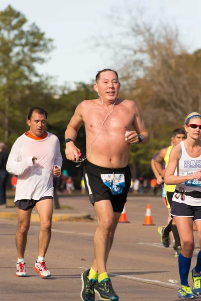 Houston 2015 corredores de maratona — Fotografia de Stock