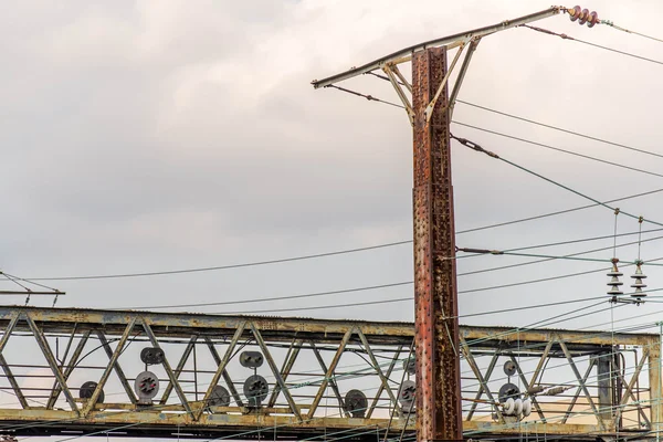 Washington, Dc-tren ve Union istasyonunda genel gider kablolar — Stok fotoğraf