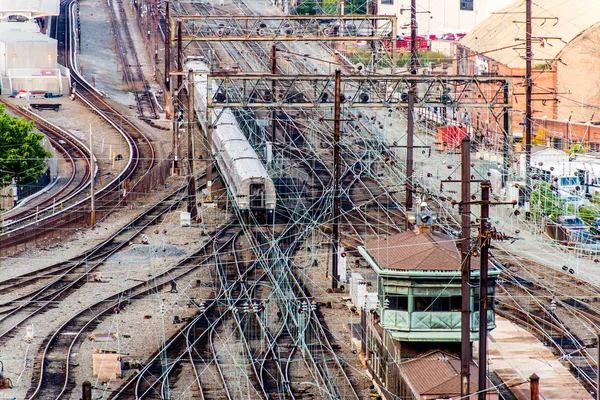 Washington, DC Treni e cavi aerei a Union Station — Foto Stock