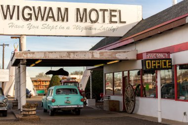 21 Aralık 2014 - Kızılderili çadırı Hotel, Holbrook, Az, Amerika Devletleri: teepee hote
