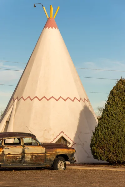 21 de dezembro de 2014 - Wigwam Hotel, Holbrook, AZ, EUA: teepee hote — Fotografia de Stock