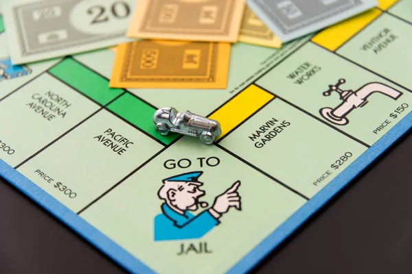 8 febbraio 2015: Houston, Texas, USA. Monopoli su Go To Jail — Foto Stock