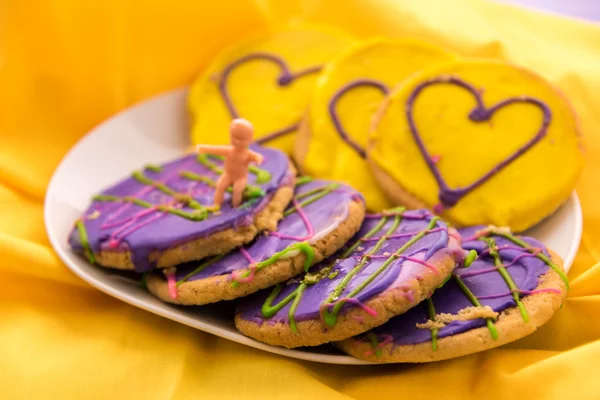 Mardi Gras cookie s dítětem — Stock fotografie