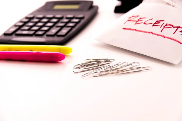 Entregas y recibos de preparación fiscal — Foto de Stock