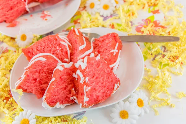 Bolo de pudim de cereja — Fotografia de Stock