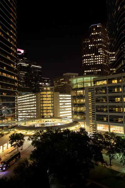 ダウンタウン ヒューストン夜建物 — ストック写真